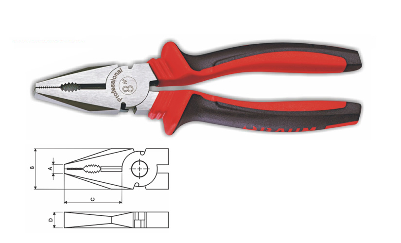 Комбинированные пассатижи из высокоуглеродистой стали 6-8 дюймов