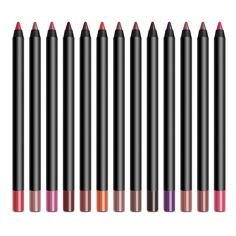 Matte Red Nude Dark Brown Creamy Waterproof Lip Liner Pencil Manufacture