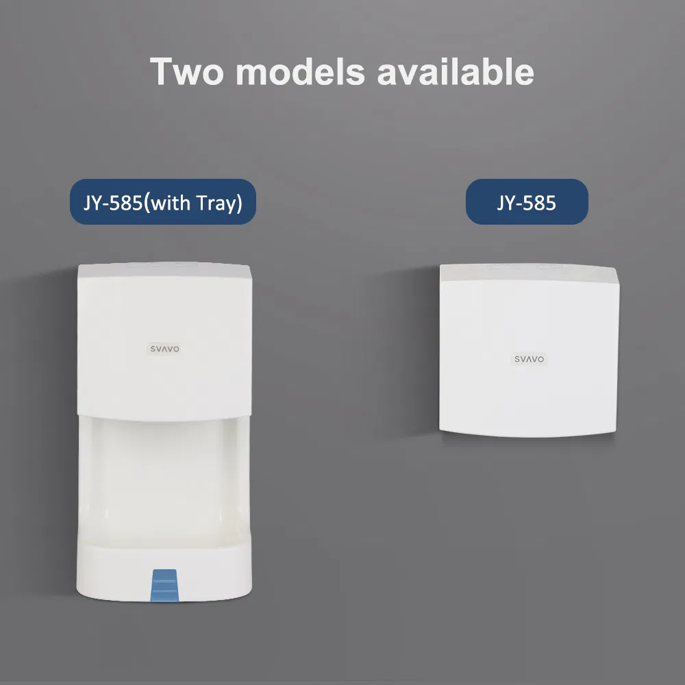 Commercial Public Restroom Wall Mounted Smart Warm Cold Wind Hand Dryer with Tray