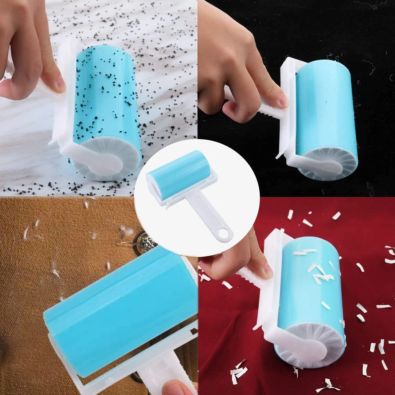 Reusable Brush Lint Sticky Rollers House Dust Remover Washable Rubber for Pet Hair Cloth Roller Type Manual Home Cleaning Tool