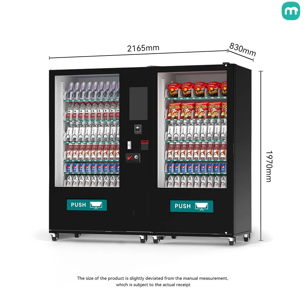 Multi-Functional Combo Vending Machine Support Canned Bagged Bottled Goods