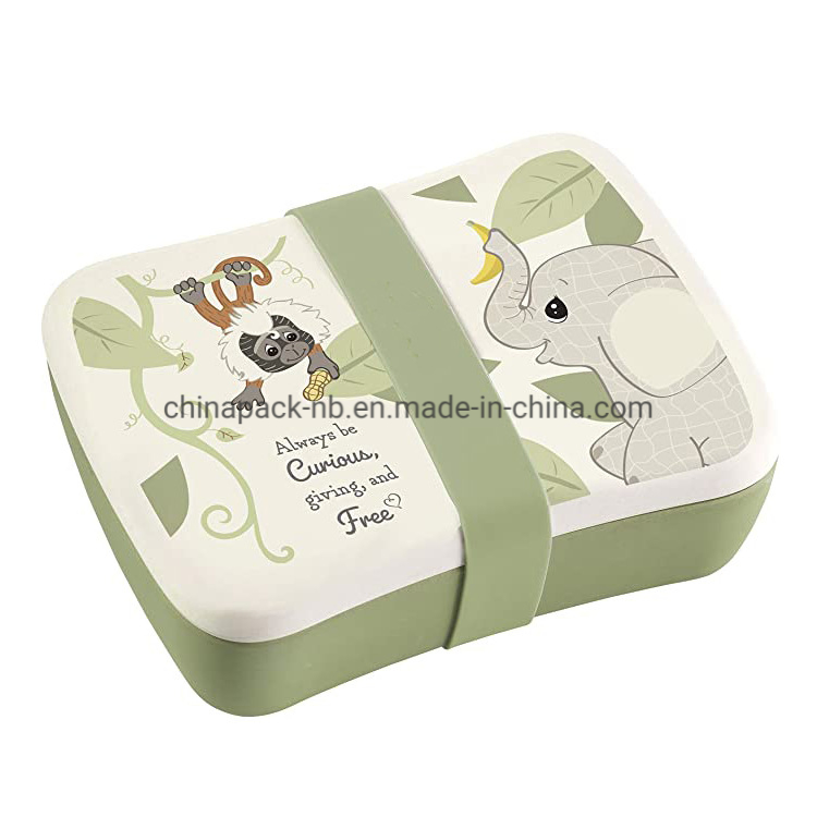 Bamboo Sandwich Lunch Box Portable Bento Food Storage Eco-Friendly Container Box 700ml