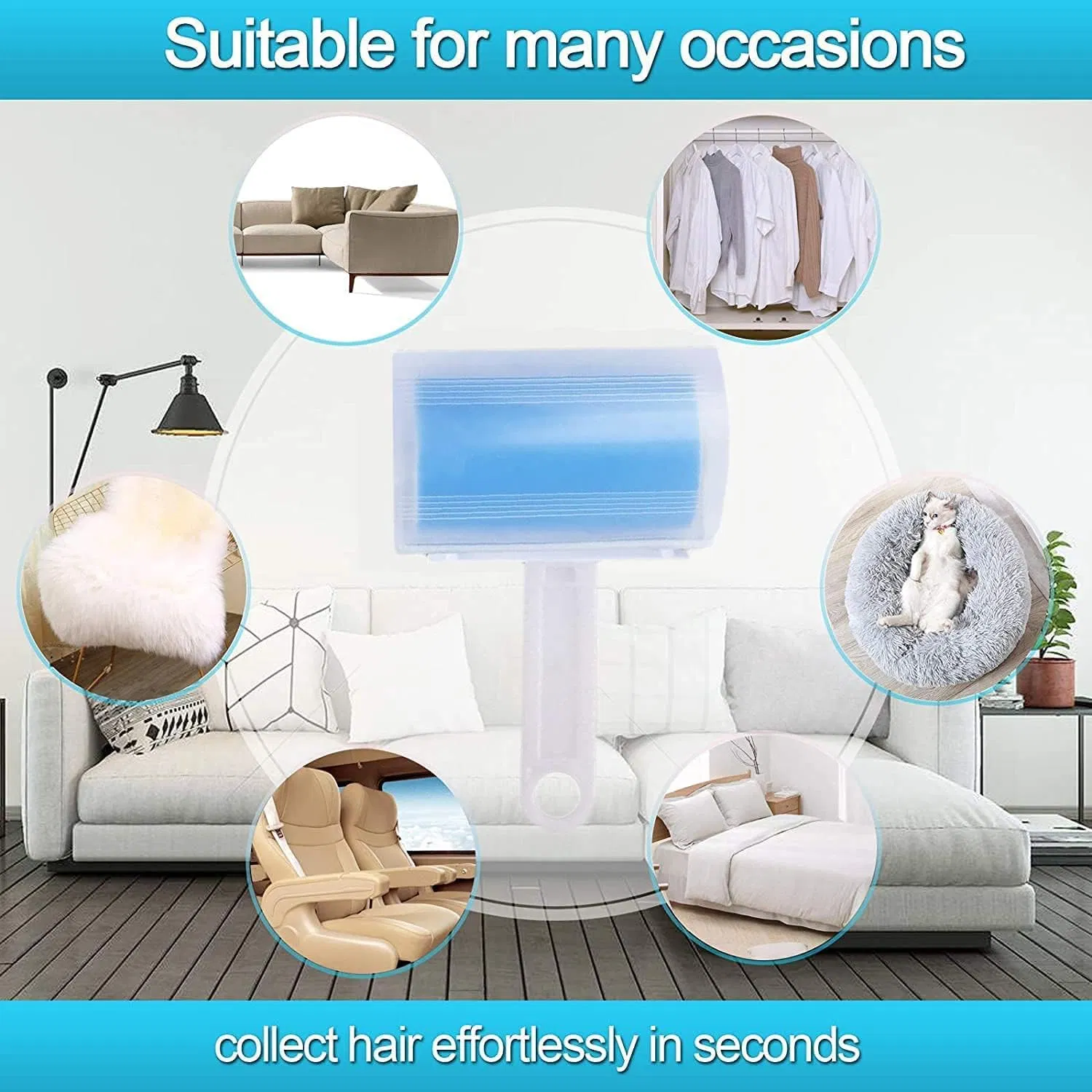 Dust Remover Clothes Fluff Catcher Drum Lint Roller Recycled Foldable Hair Sticky Washable Portable Brushes