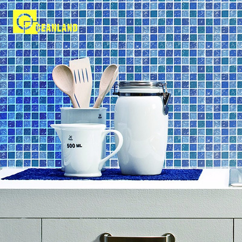 Мозаичная плитка Oceanland, стеклянная, 30x30 мм