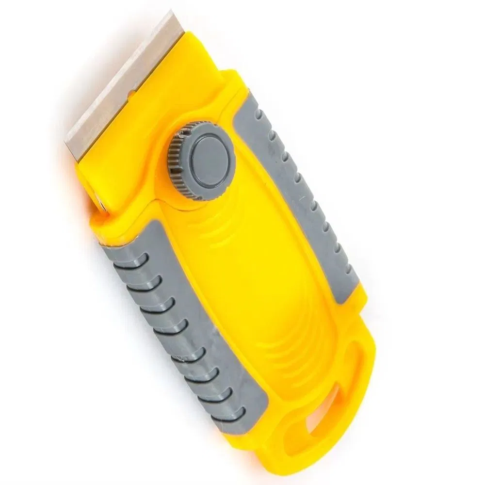 Hautine Yellow Scraper Plastic Razor Scraper with Double-Edged Plastic Blades