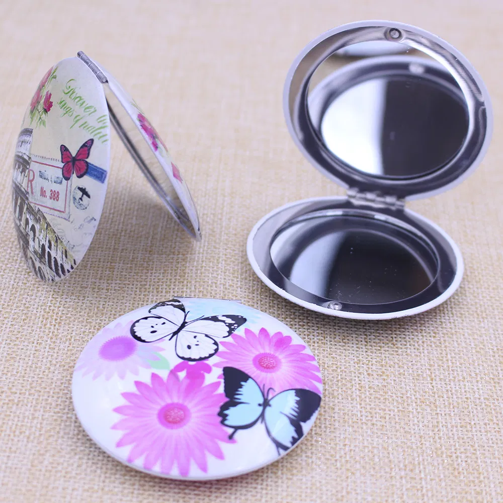 Foldable Makeup Mirror Mini Hand-Held Cosmetic Tool Makeup Mirror Travel Pocket Beauty Mirror