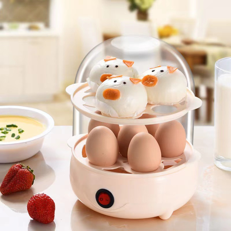 2025 Automatic Mini Home Breakfast Egg Poacher and Steamer Plastic Custard Machine
