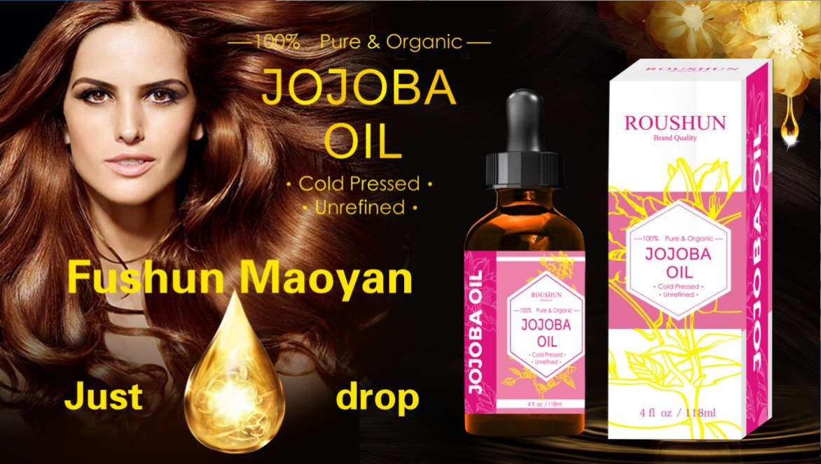 Roushun Premium Organic Jojoba Serum Oil for Daily Moisturizing and Nourishing