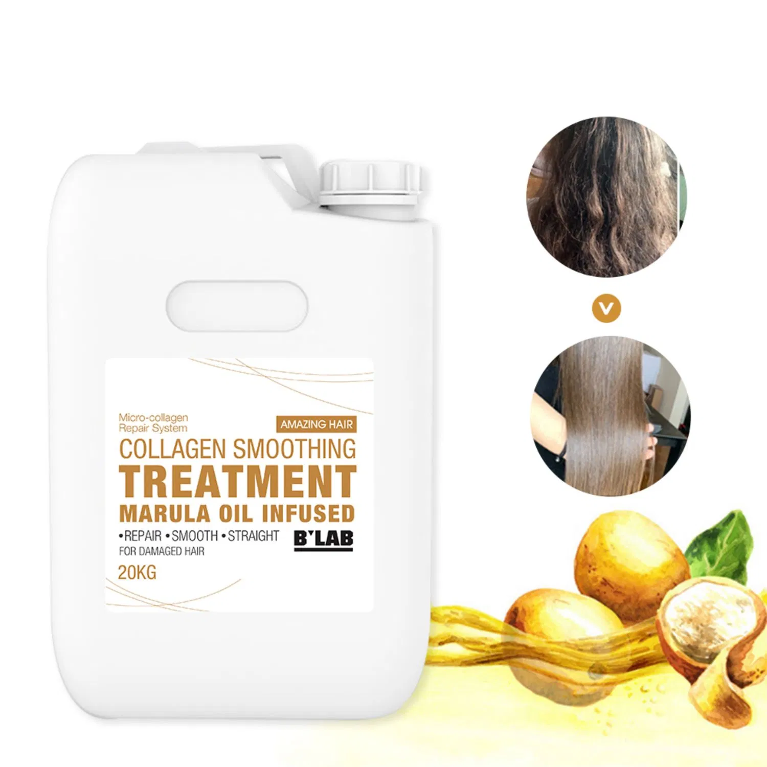 Brazilian Keratin 20kg 50kg Repair Smoothing Protein Keratin Hair Straightener Treatment Cream