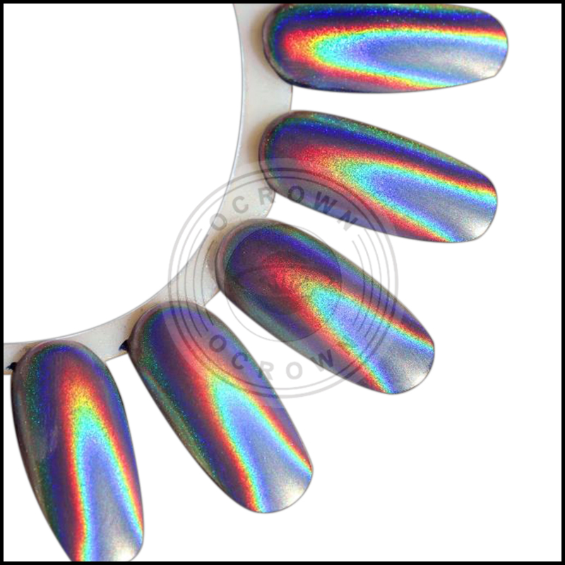 Ocrown Mirror Chrome Powder Laser Rainbow Holographic Pigment
