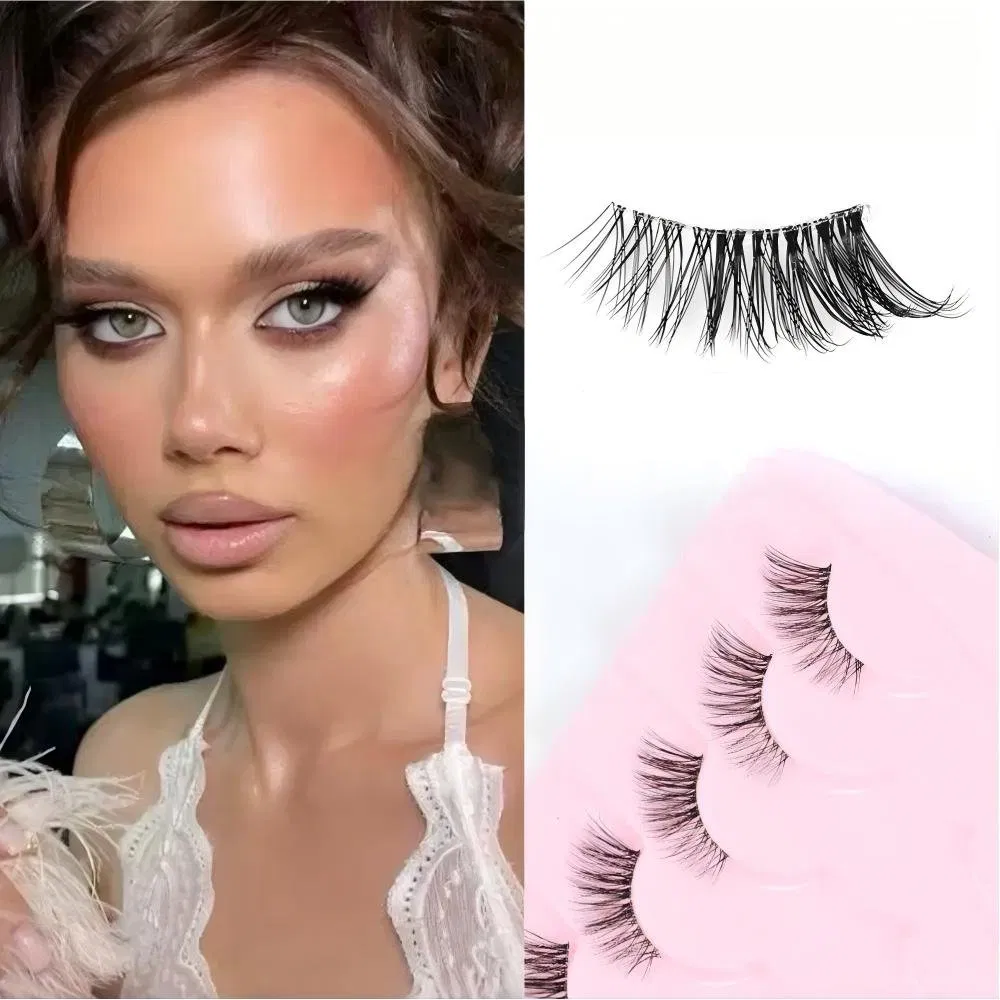 Wholesale Customized Packing 3D Fluffy Wispy Volume Fan Faux Mink Extensions Eyelash