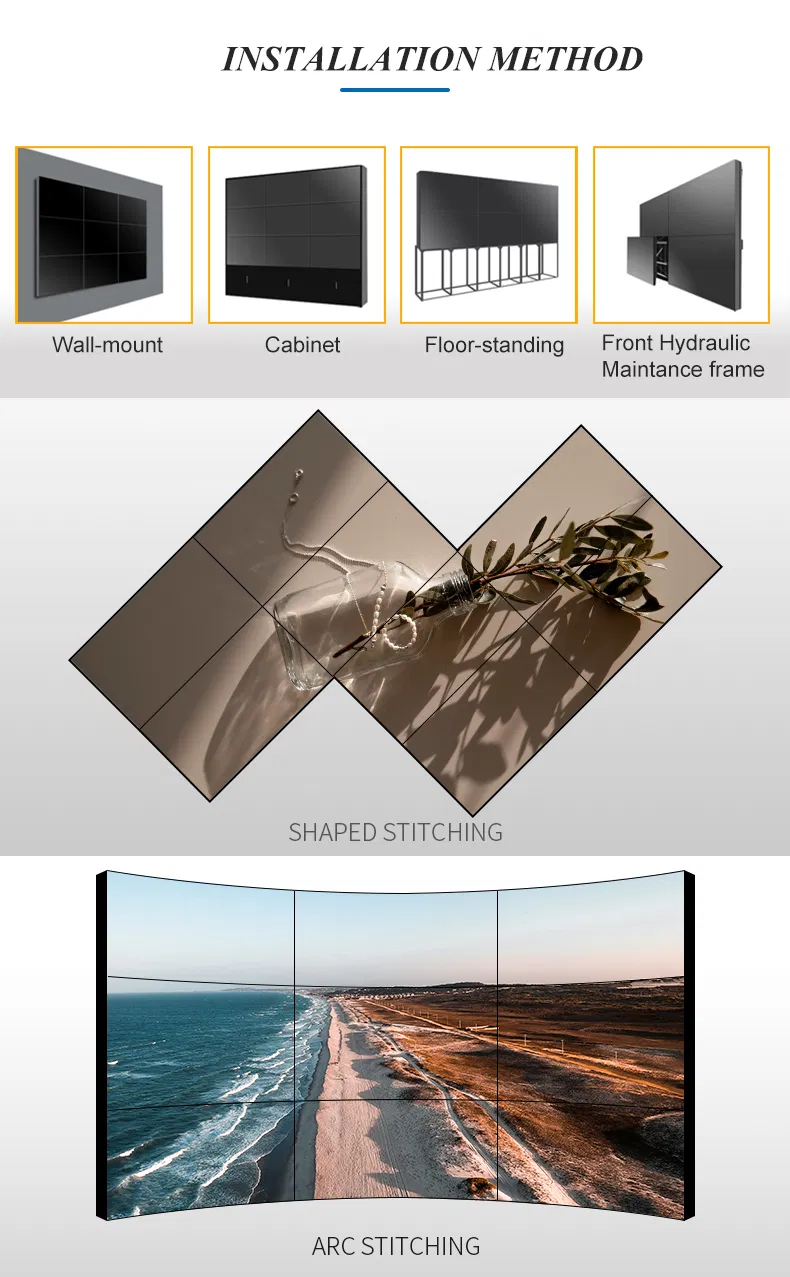 Customized High Quality 55 Inch 3.5mm Super Narrow Bezel LCD Video Wall