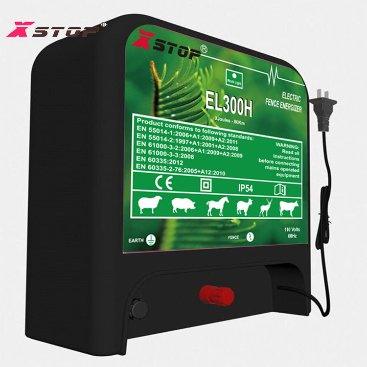 Xstop 110V AC Power Electric Electronic Fence Energizer for Nuisance Animals EL300h