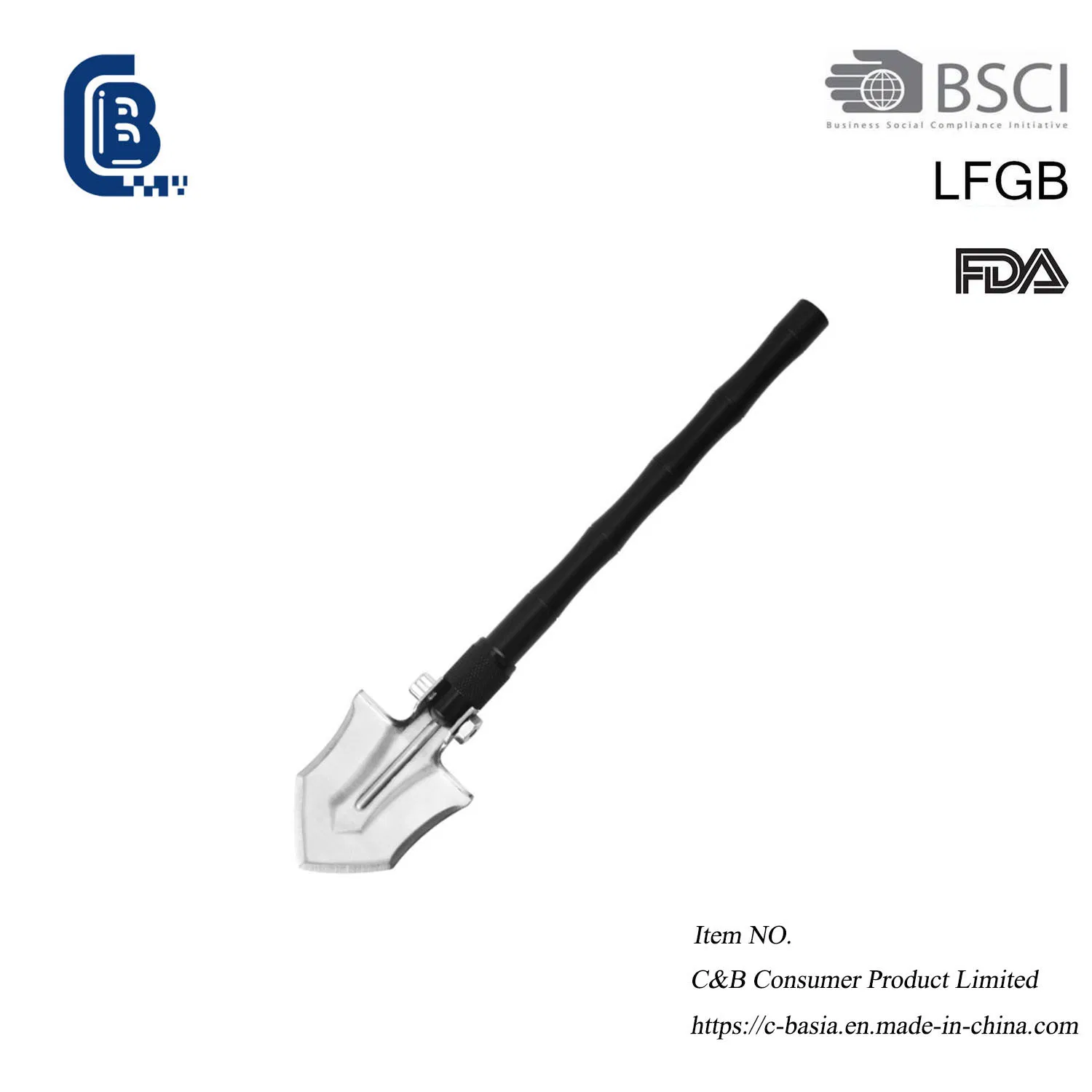 Folding Multifunctional Camping Shovel - Hiking Tool with Saw/Knife/Screwdriver