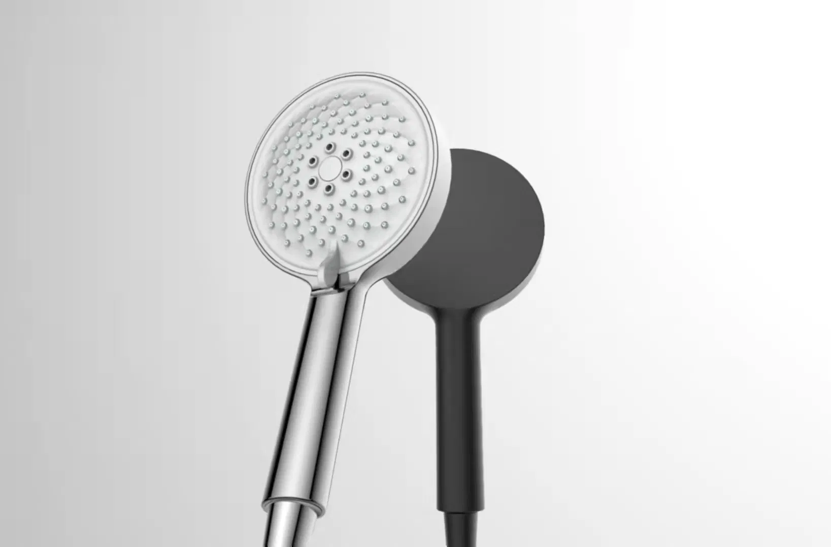 Хромированная ручная душевая лейка с функцией дождевого потока