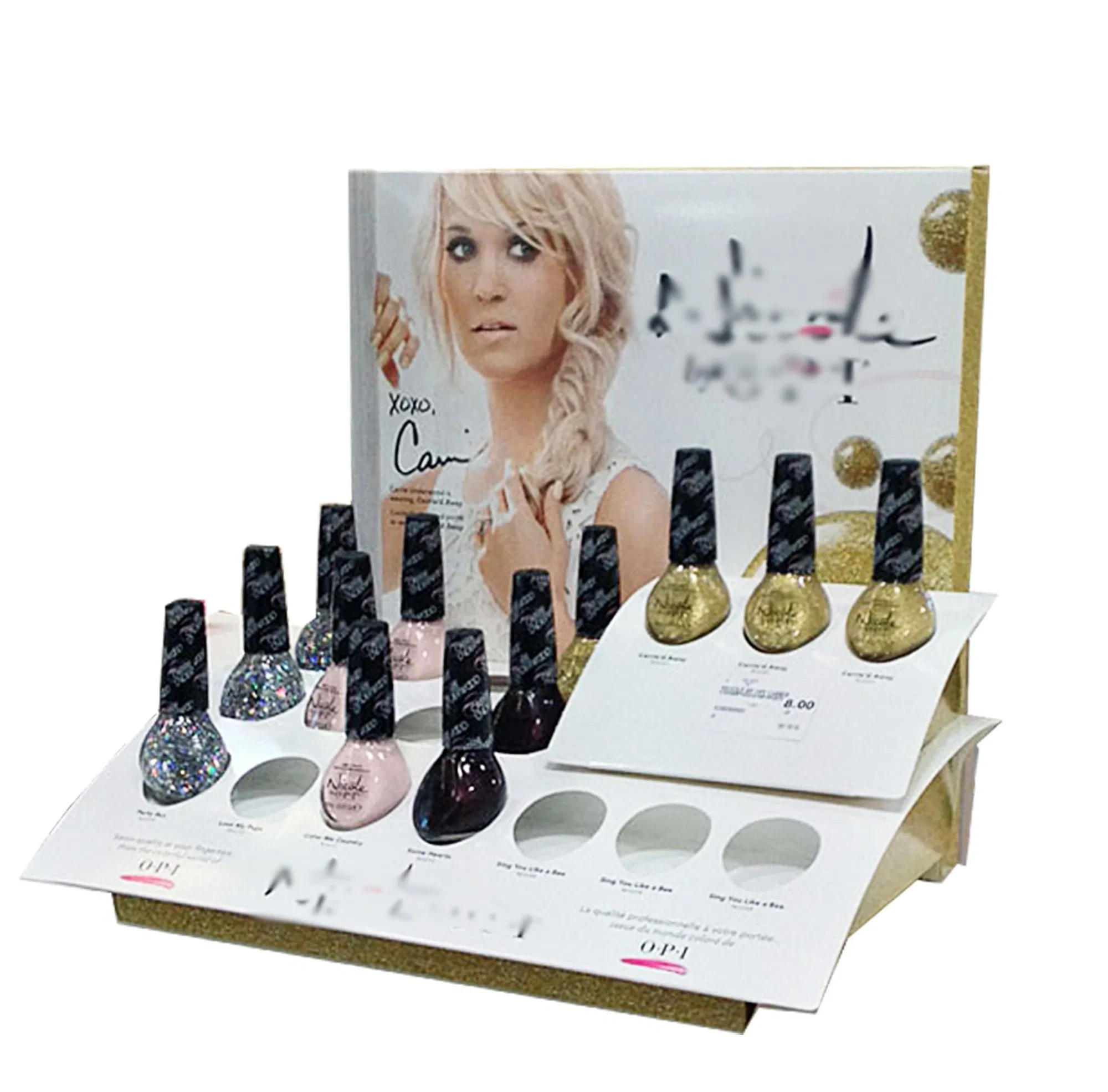 Nail Promotion Branding Acrylic Counter Table Top Display Stand