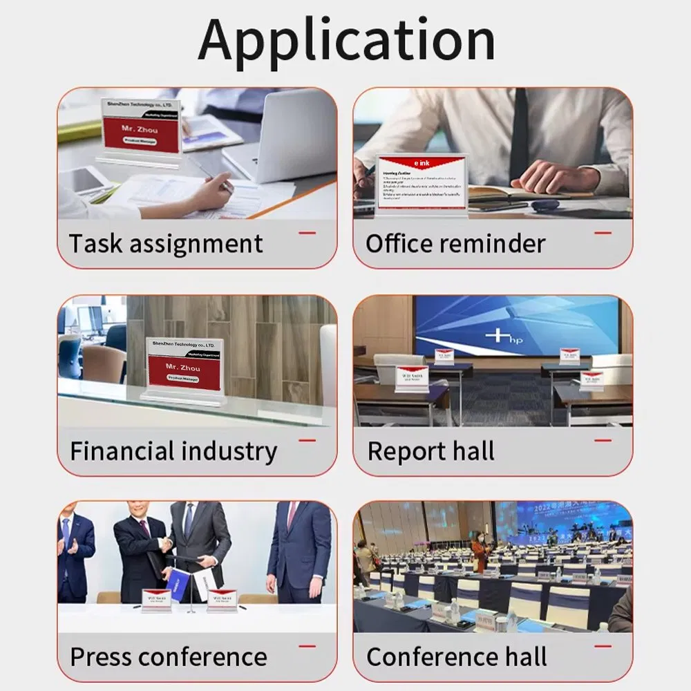 Smart Digital Door & Shelf Label Display 13.3'' Large E-Ink Monitor with WiFi for Dynamic Conference Room Signs & Retail Solutions Loss Protection ODM