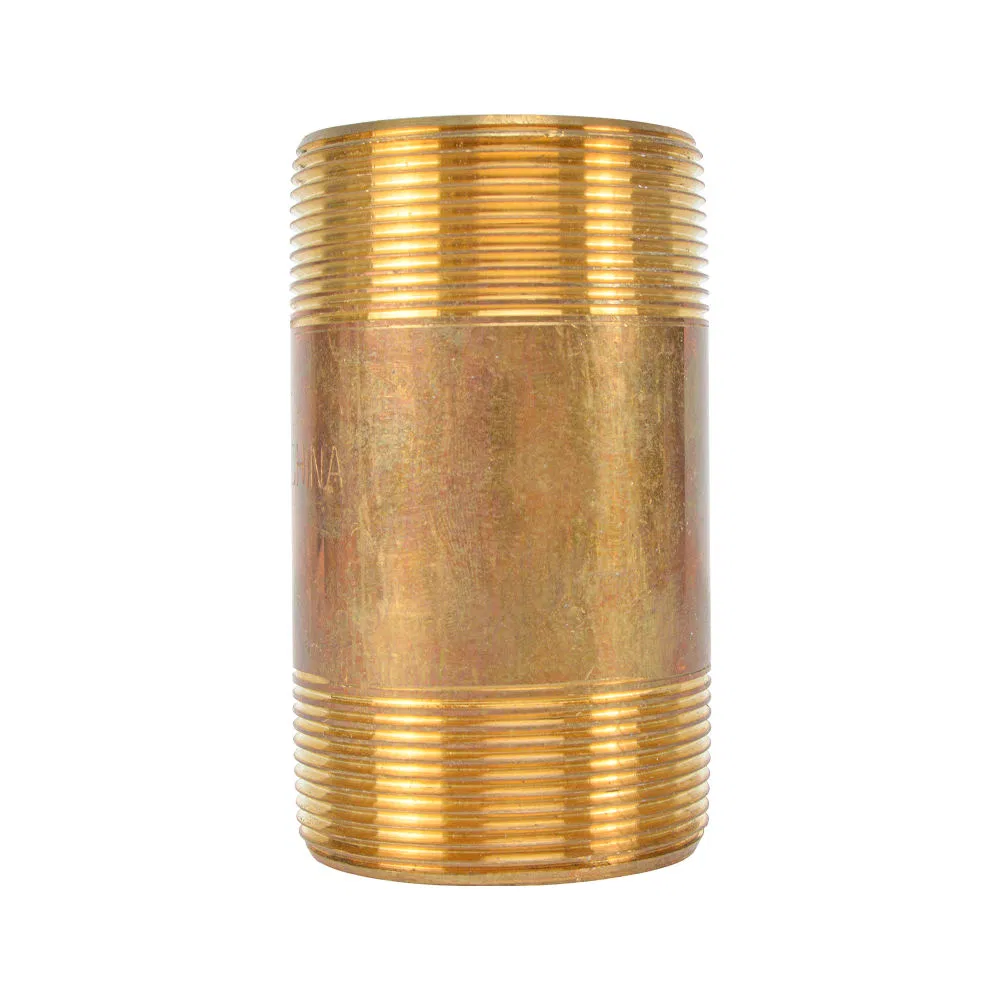 Red Brass Pipe Nipple Fitting