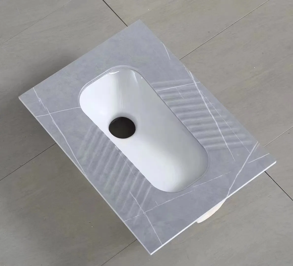 Wholesale Sintered Stone Porcelain Squatting Wc Pan Black Grey White Luxury Ceramic Durable Sanitary Public Squat Toilet