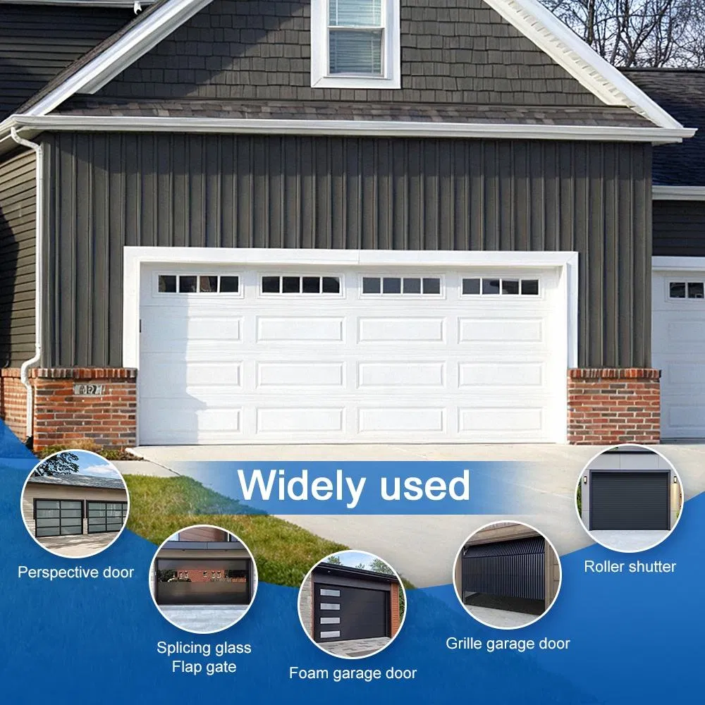 Luxury Aluminum Alloy Garage Door Finger Protection Water Resistant Sandwich Glass Panel