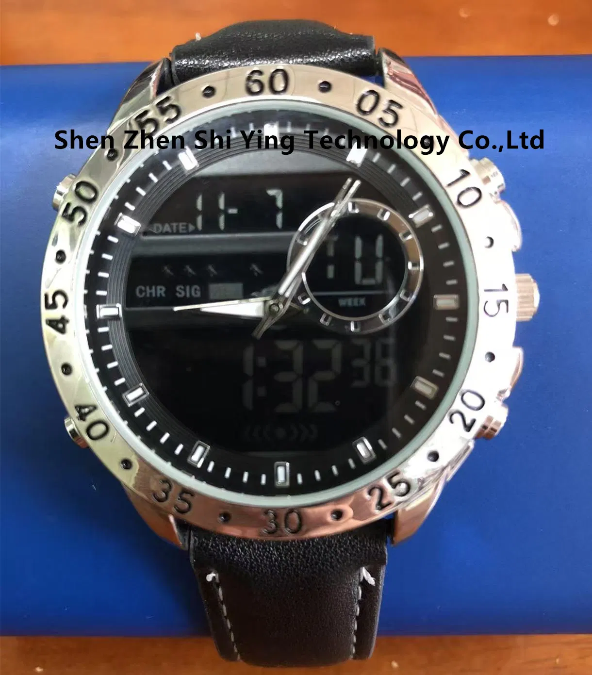 Customized Logo Waterproof Men's Sport Analog Digital Watch for Promotion Gift