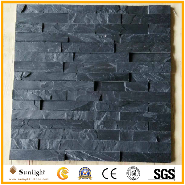 Cheap Price Natural Black Slate Culture Stone for Wall Cladding