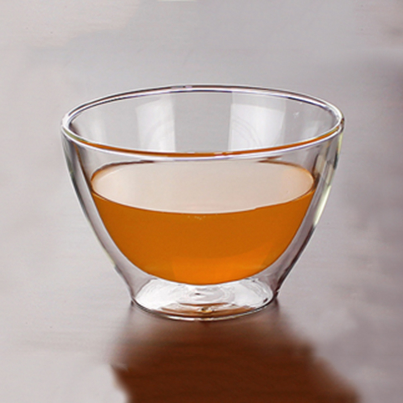 Transparent Double Wall Glass Bowl Tableware
