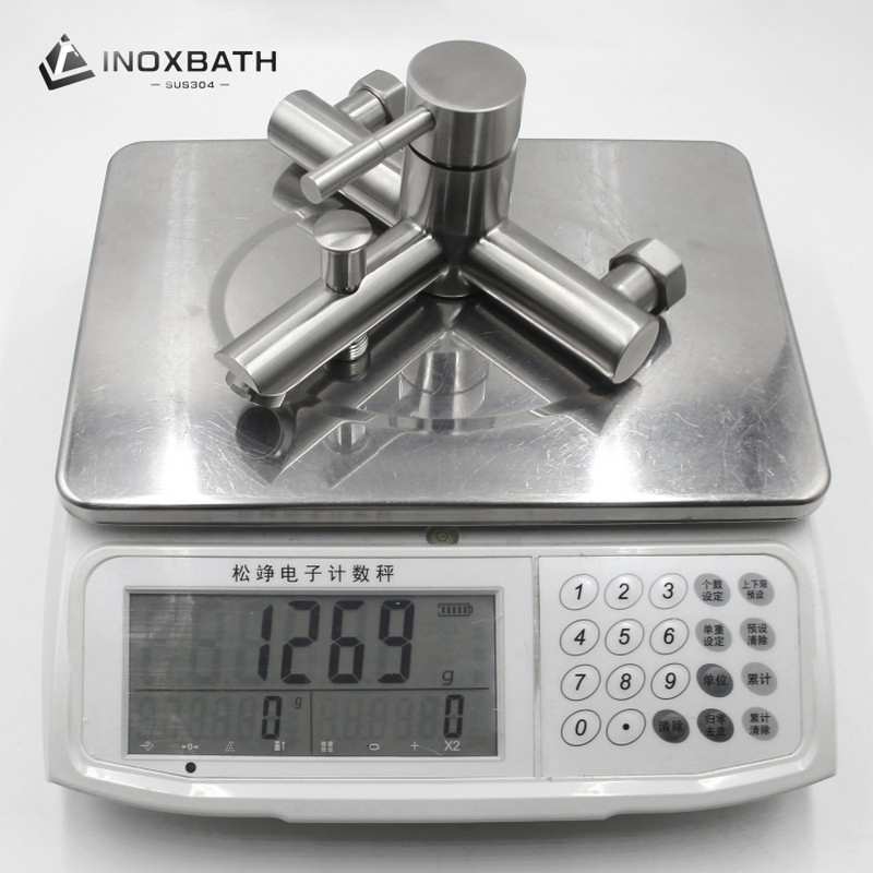 Wall-Mounted Stainless Steel Bathtub Faucet Saltwater Resistant Hygienic Surface Modern Bathroom