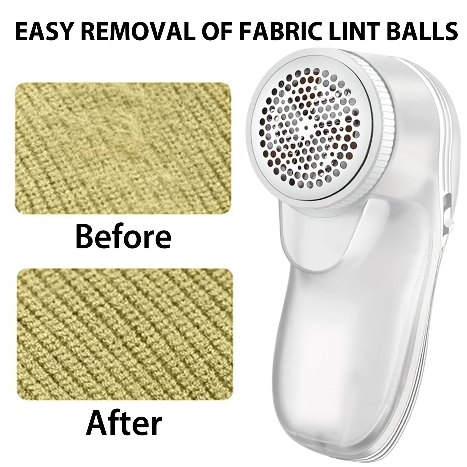6-Page Blade Electric Clothes Fuzz Pilling Battery Operated Fabric Shaver Lint Remover