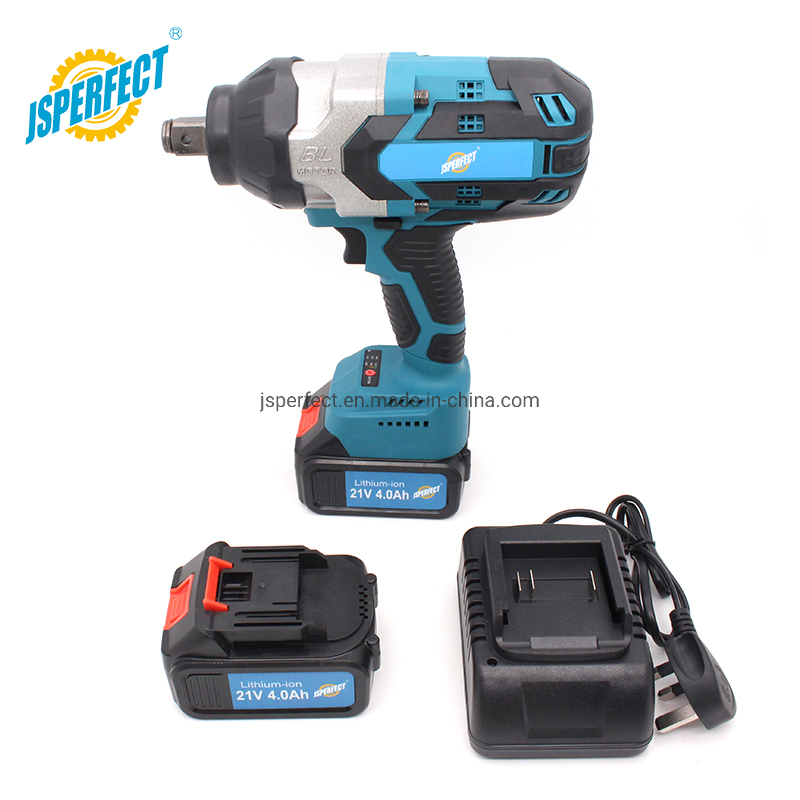 21V Lithium-Ion Battery Cordless Impact Wrench 3/4 Inch for Heavy Duty Truck Wheel