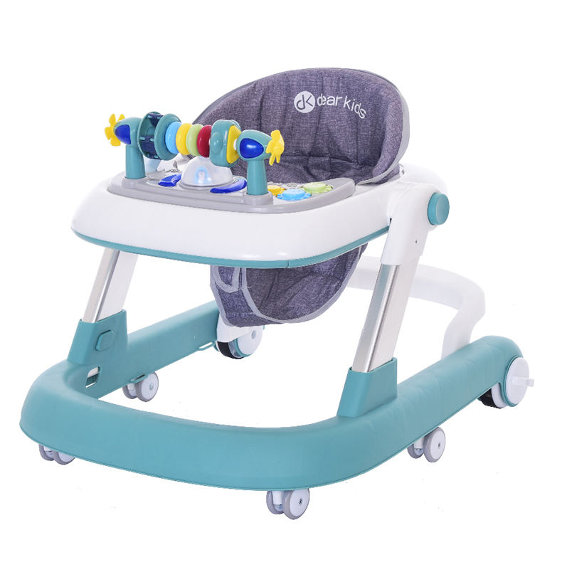 2024 Wholesale Cheap 4 in 1 Baby Products Toys/Sit-to-Stand Learning Walker/ Car Design Music Walking Kid Baby Walker with Locking Wheels and Seat