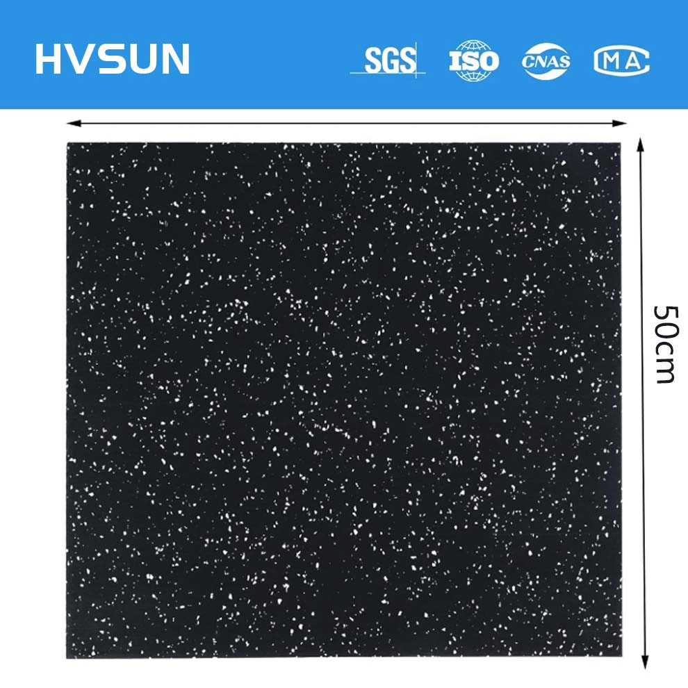 Rubber Floor Tiles for Home Gym, Protective Workout Mat