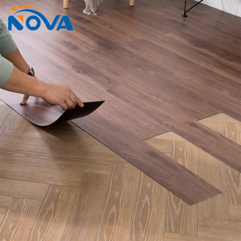 Waterproof Plastic LVT LVP Luxury Floor Tiles Kitchen Backsplash Self Adhesive Vinyl Tile Laminate Wood Floor Vinyl Plank