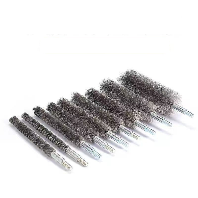 Pipeline Cleaning Brush Stainless Steel Wire Tube Brush Twisted Steel Wire Tube Brush Threaded Steel Wire Tube Brush Steel Wire Twisted Tube Polishing Brush