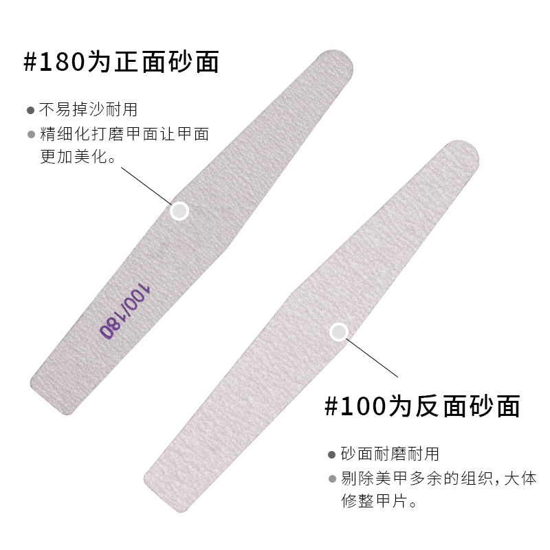Wholesale Salon Tools OEM Custom Logo 180/150 Printed Double Sided Nail File