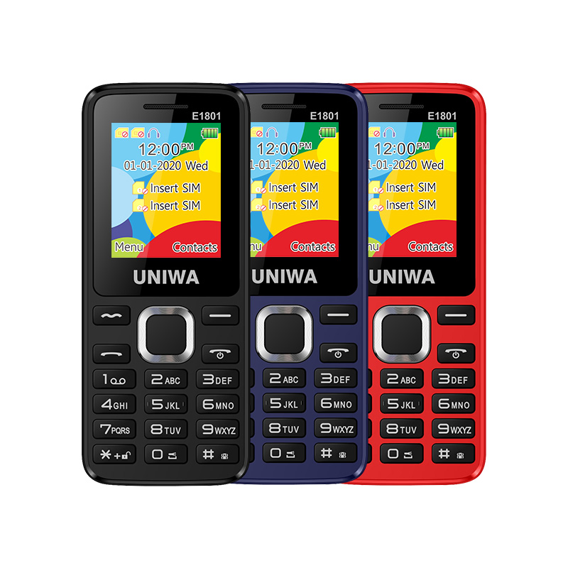Кнопочный телефон Uniwa E1801, 2 SIM, 1.77 дюйма