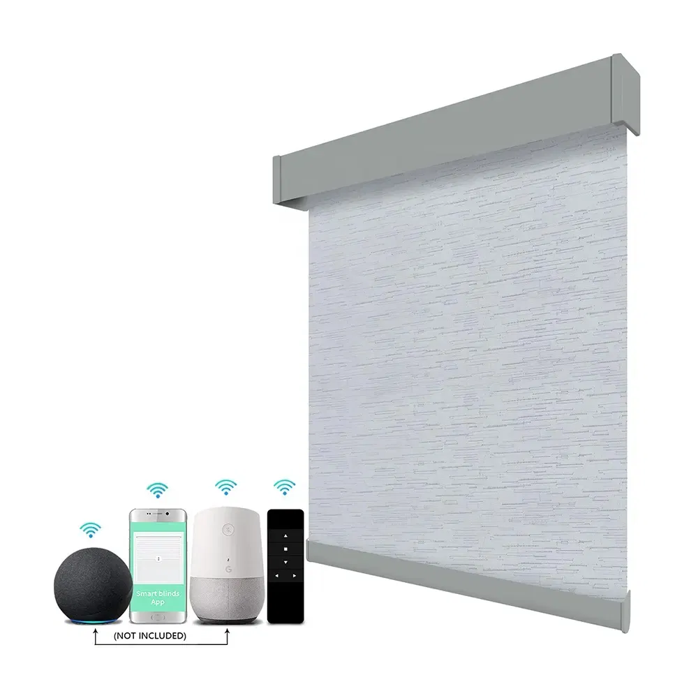 Smart Blinds Motorized Battery Powered Cortinas Window Roller Blinds with Alexa System