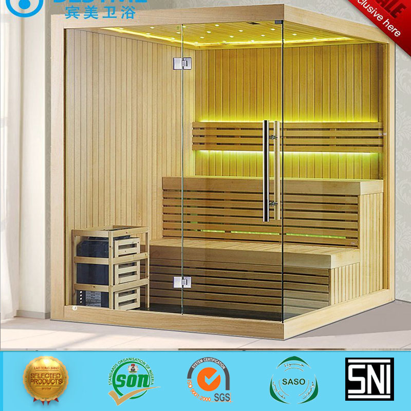 Western Hemlock Material Solid Wood Sauna Room (Kb-1051)