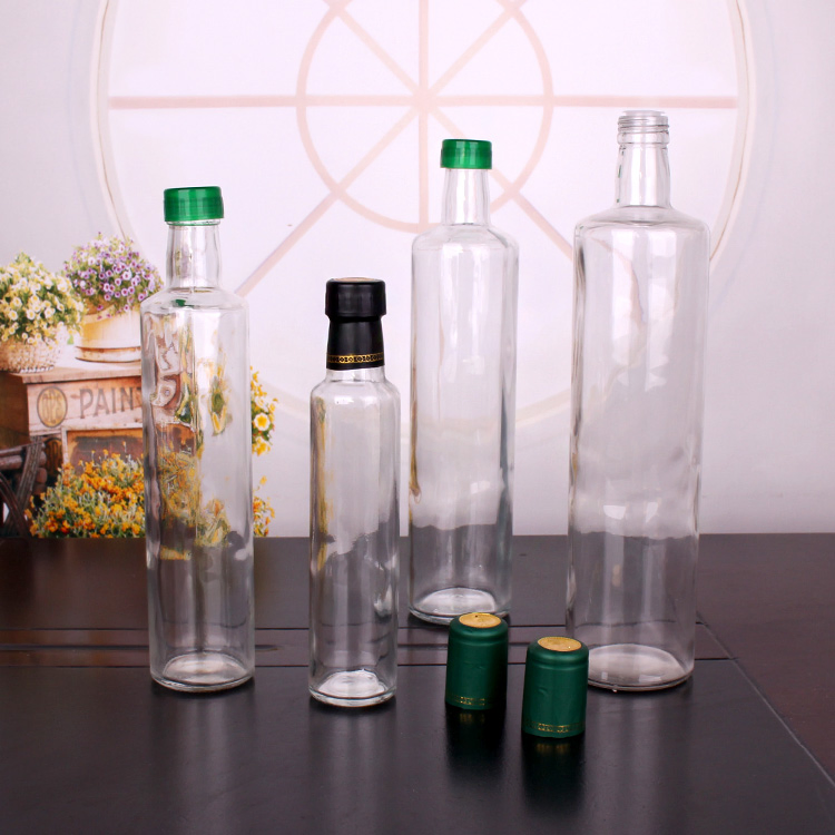 250ml 500ml 750ml 1000ml Green Glass Olive Oil Bottle with Screw Cap