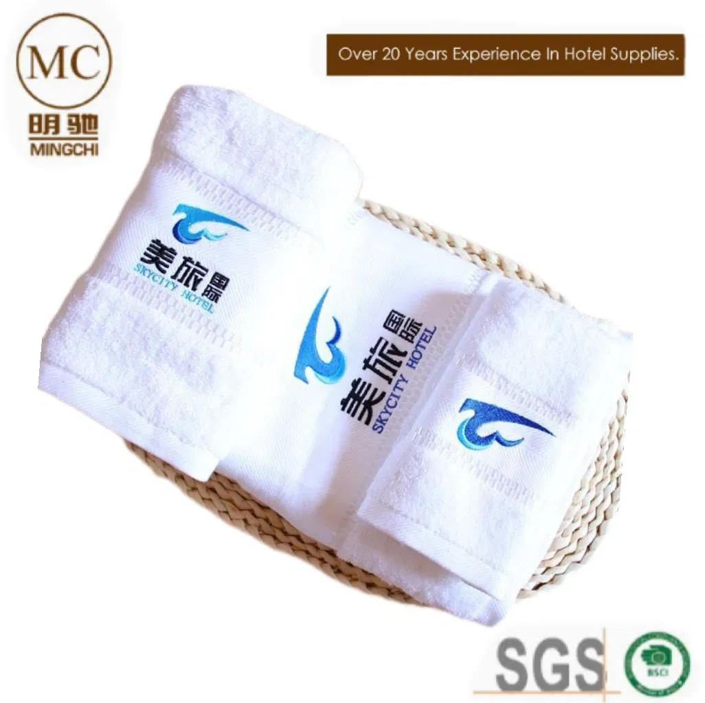 High Quality Hotel Bath Towels Set Luxury Hotel Bathroom Towel 100% Cotton White Beach Towels Wholesale