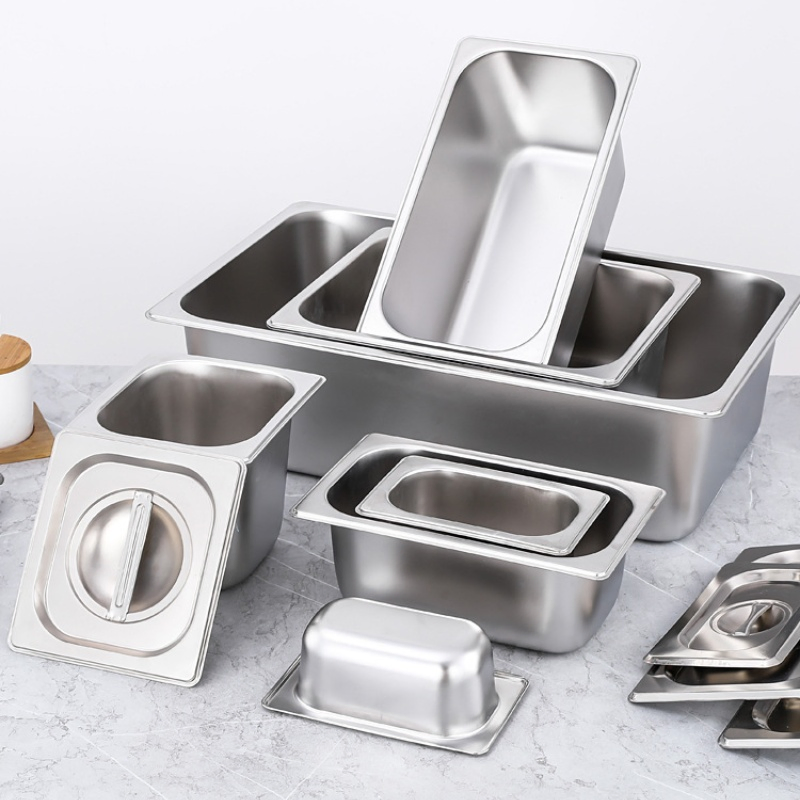 Factory Direct Restaurant Kitchen Equipment List Commercial Full Size USA Type Stainless Steel Gn Pan Food Warmer Hot Pan Buffet Chaffing Dish Insert