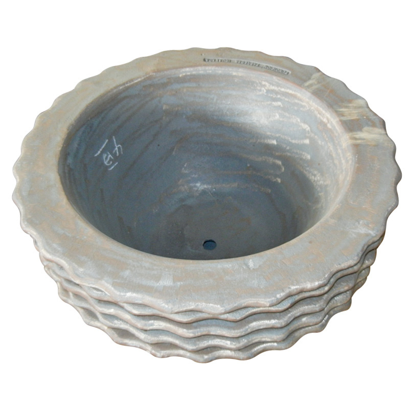 Чугунный уличный цветочный горшок серый OEM