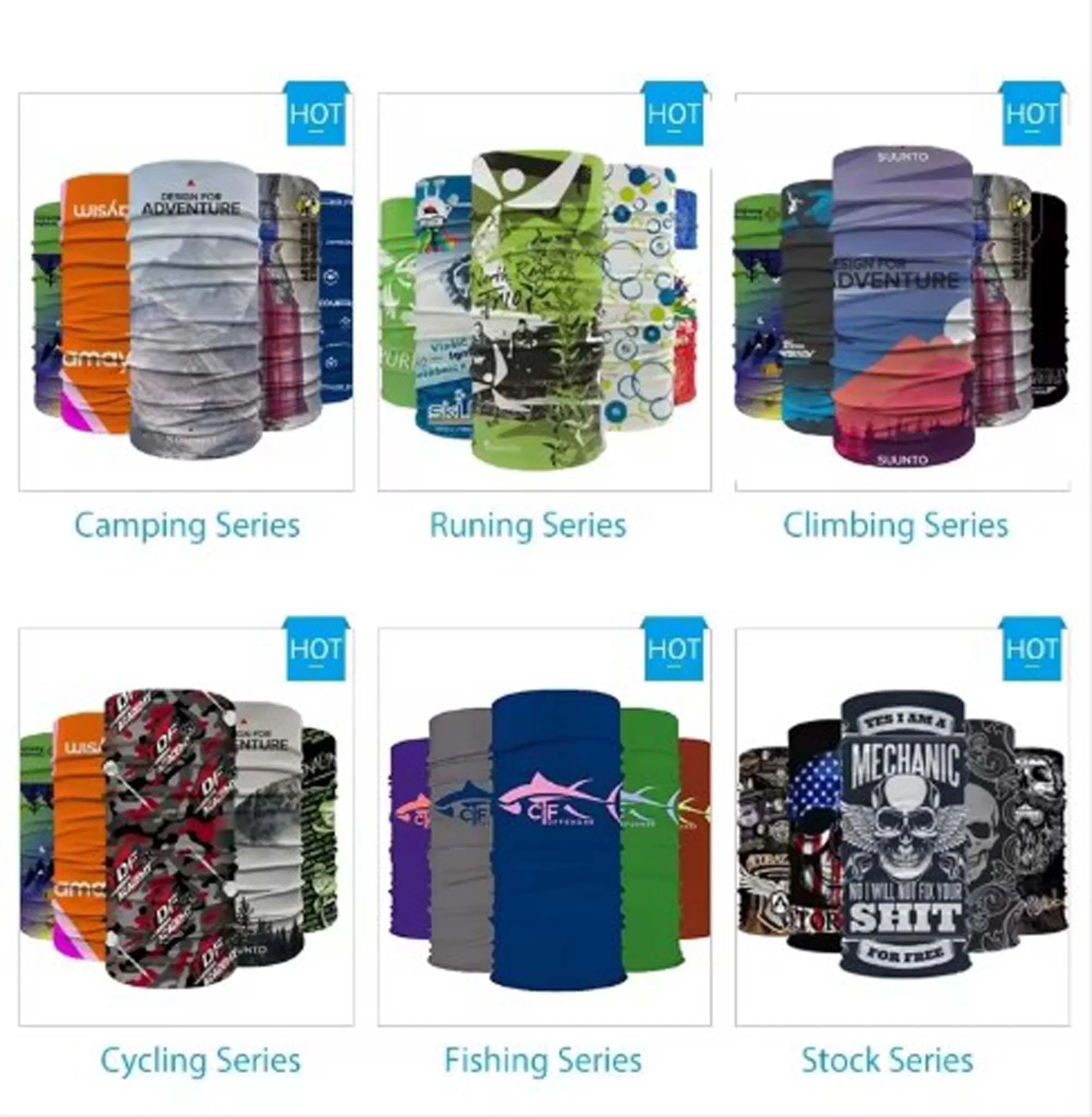 Custom Sublimation Blanks Seamless Bandanas for Multifunctional Scarf and Neck Gaiters