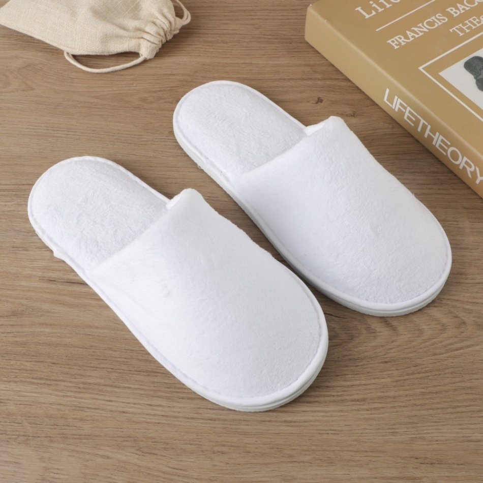 Hotel Indoor Individually Disposable Lightweight Nonwoven Closed-Toe Slipper