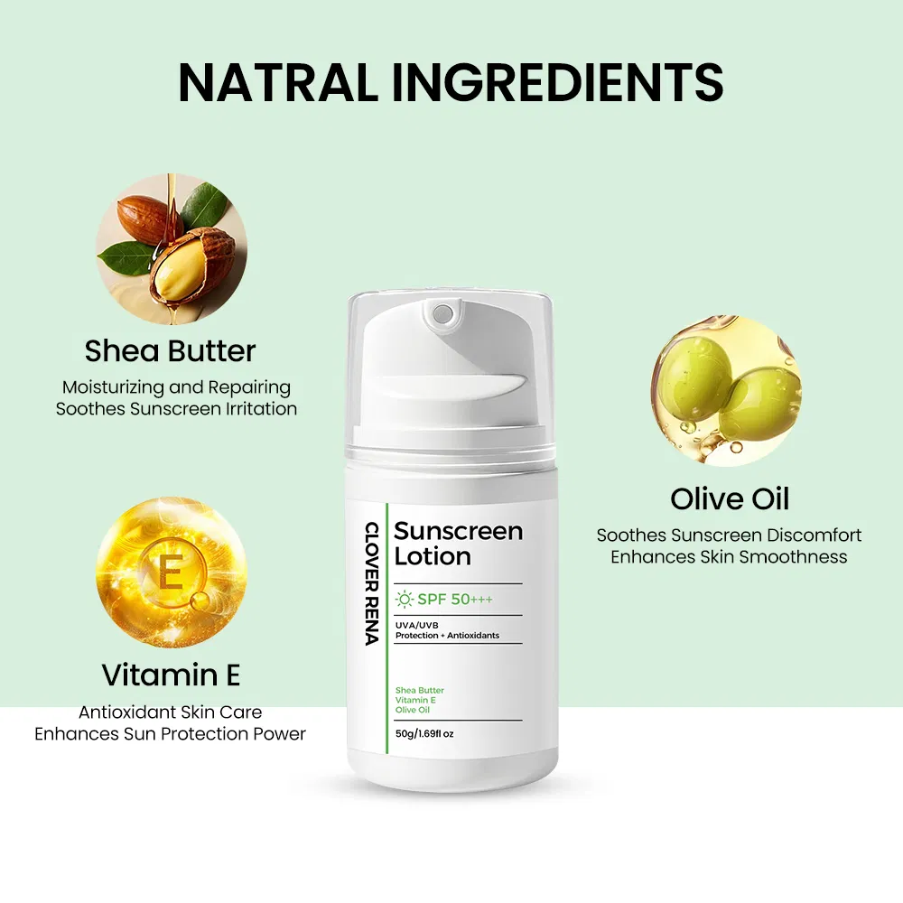 Sunscreen SPF 50 Moisturizing Texture Certified Sun Protection Water-Resistant Natural Organic Sunscreen
