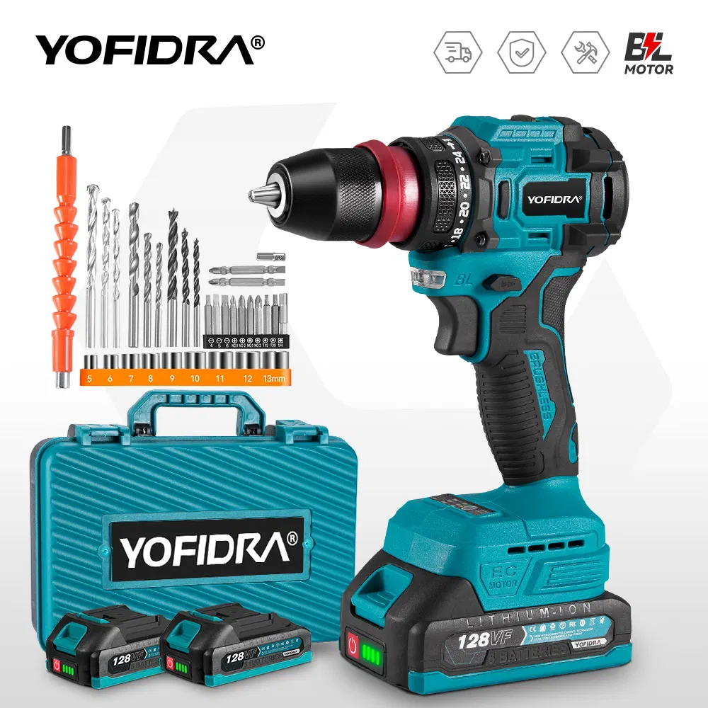 Electric Drill: 24 Torque Settings 10mm Quickchuck Hexagon Screwdriver