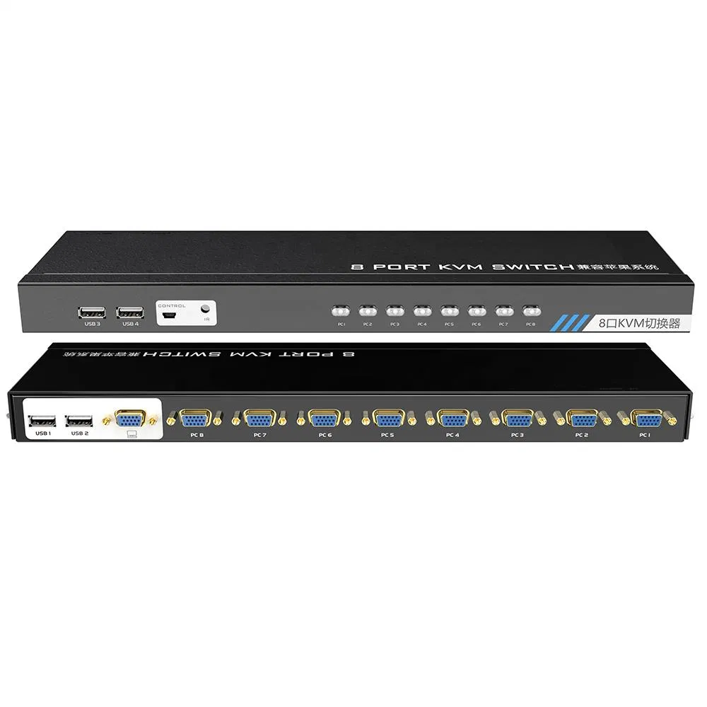 8-портовый KVM-переключатель по IP с VGA и USB