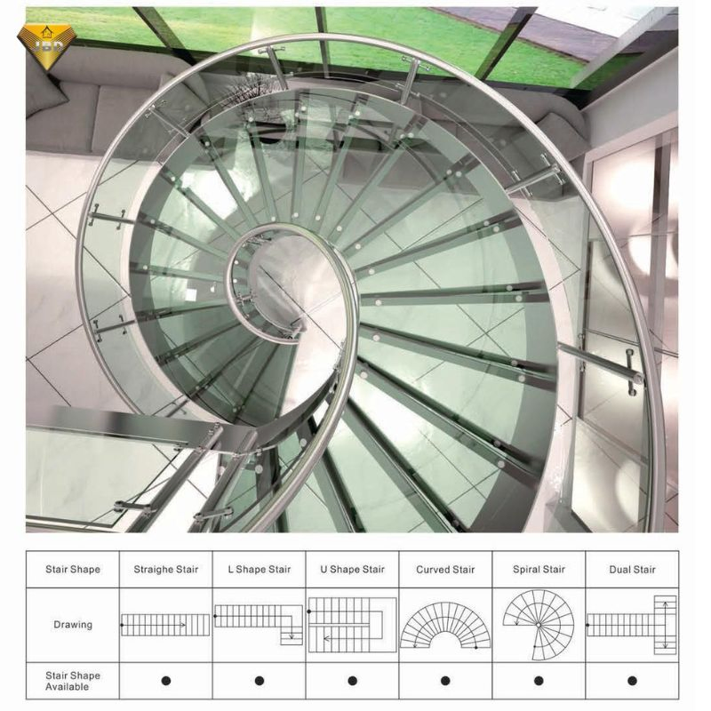 Elegant Square Staircase Railing Featuring Stylish Tempered Glass Design
