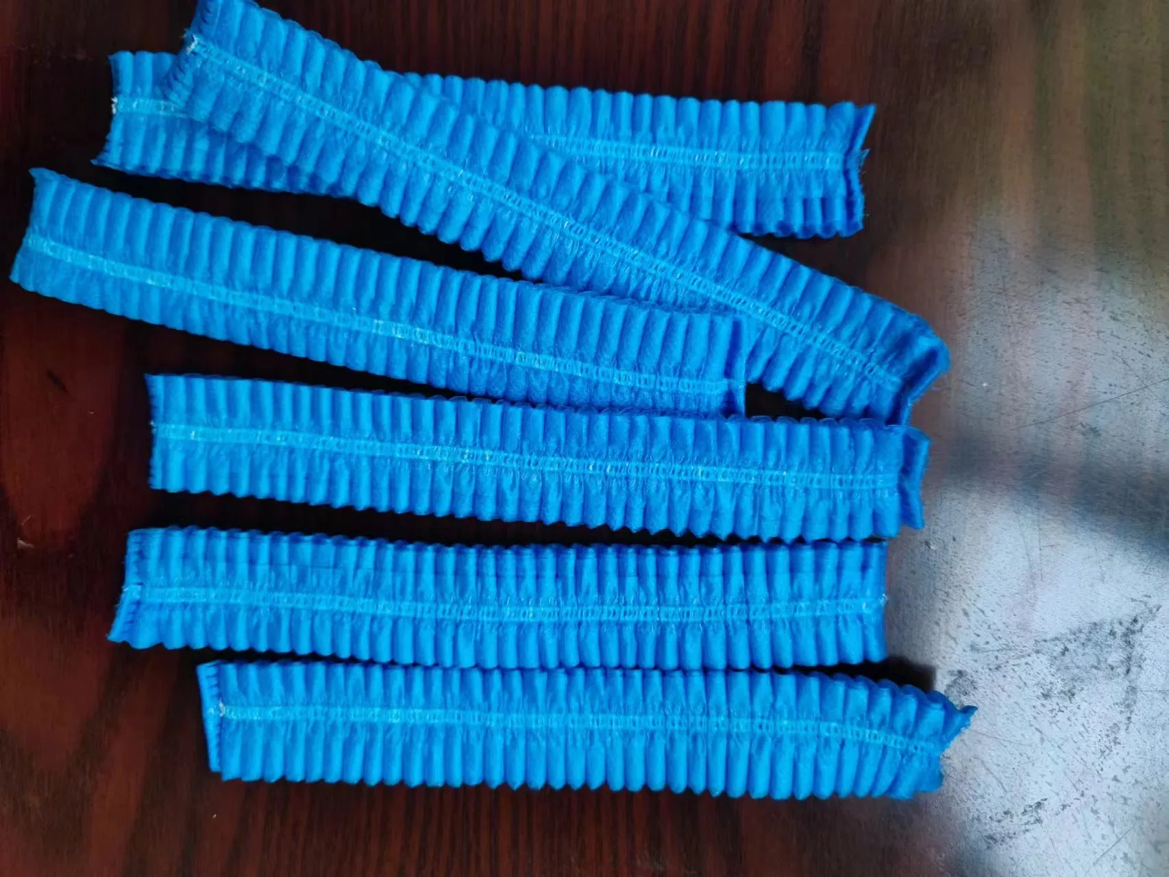 Dust Proof PP Round Cap Blue Bouffant Bar Cap Disposable