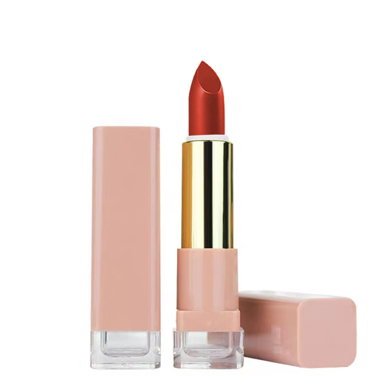 OEM Pink Lipstick Moisturizing Lip Balm Custom Matte Silky Lipstick Makeup